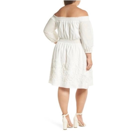 Chelsea28 off the shoulder peasant shift dress - Picture 2 of 6